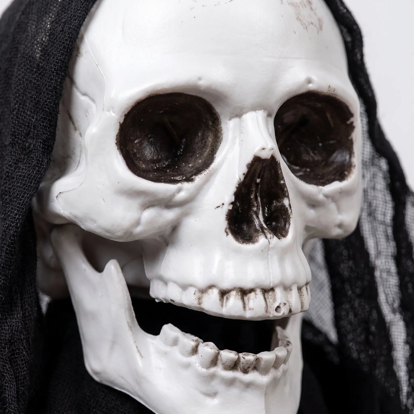 Hanging Skeleton Halloween Decoration with Glowing Eyes
