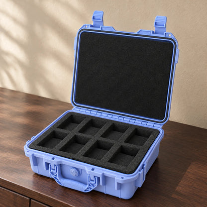 Hard Shell Watch Travel Case with 8 Compartments