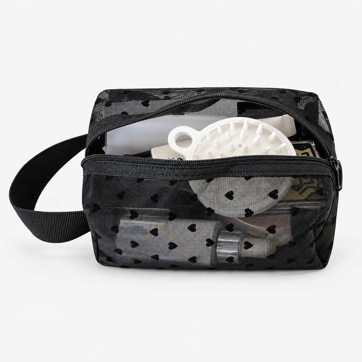Heart Pattern Cosmetic Organizer Bag