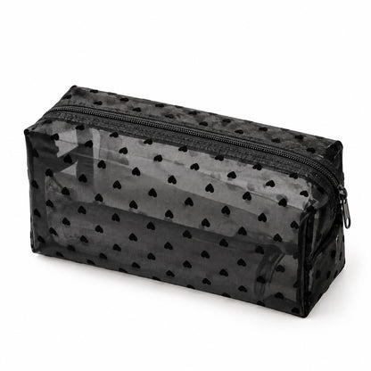 Heart Pattern Cosmetic Organizer Bag