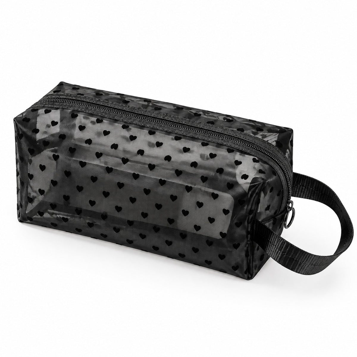 Heart Pattern Cosmetic Organizer Bag