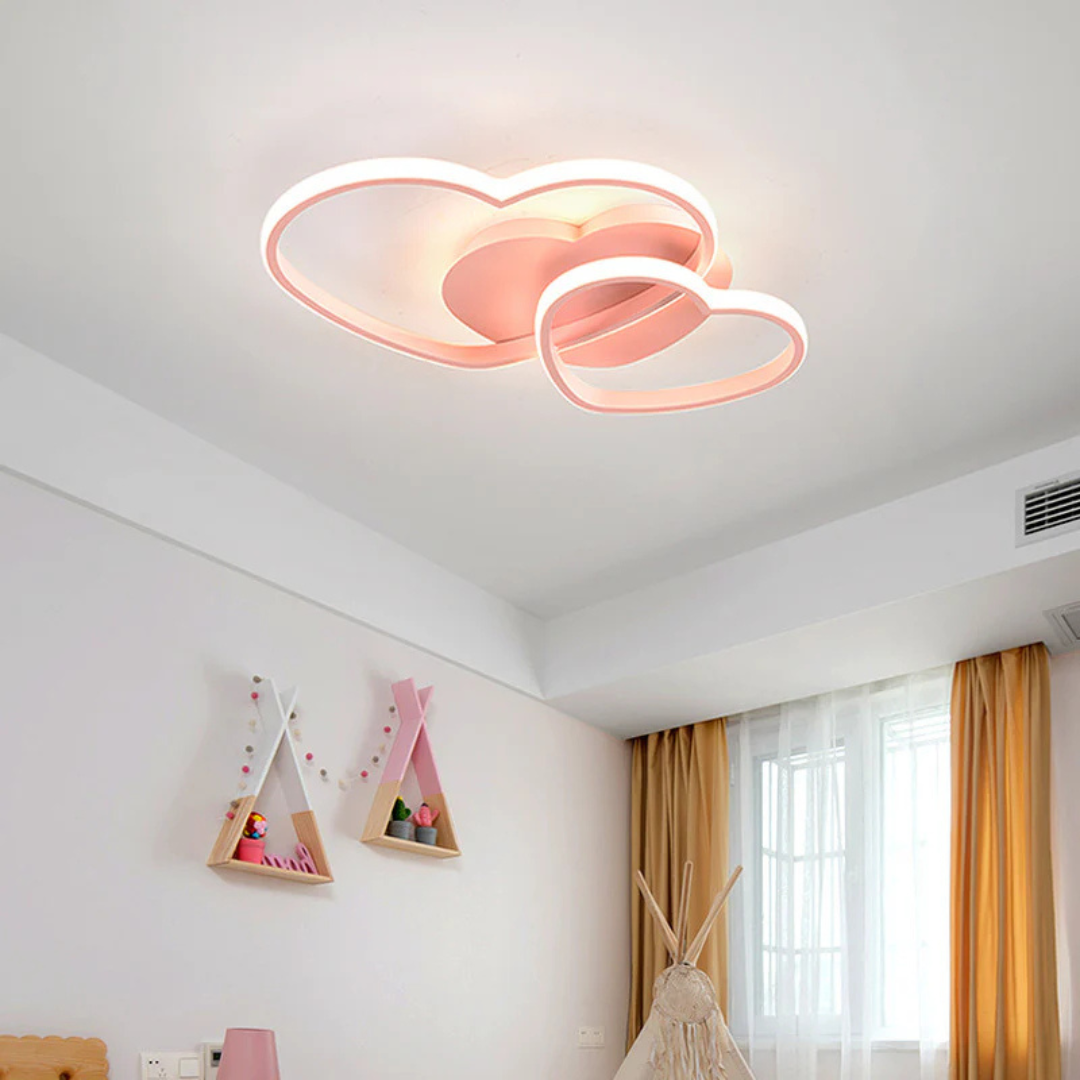 Heart Shaped LED Ceiling Light for Girls Room | Selora