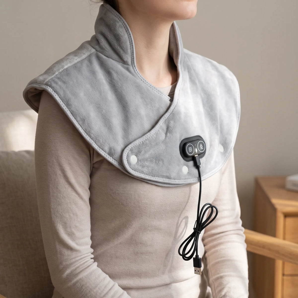 Heated Blanket for Neck and Shoulders with 3 Heat Settings