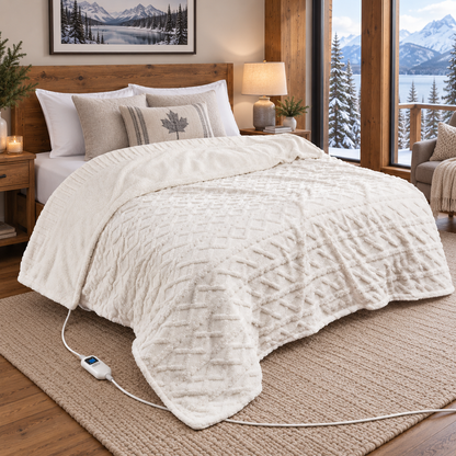 Heated Blanket with 6 Heat Settings and LCD Controller