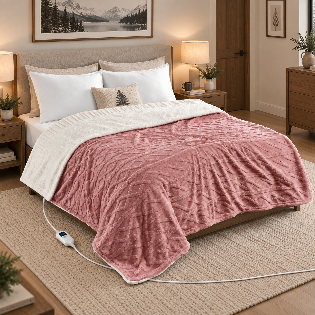 Heated Blanket with 6 Heat Settings and LCD Controller