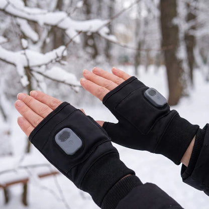 Heated Fingerless Desk Typing Gloves