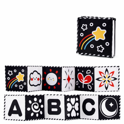 High Contrast Baby Sensory Cloth Book Montessori Toy | Zantrix
