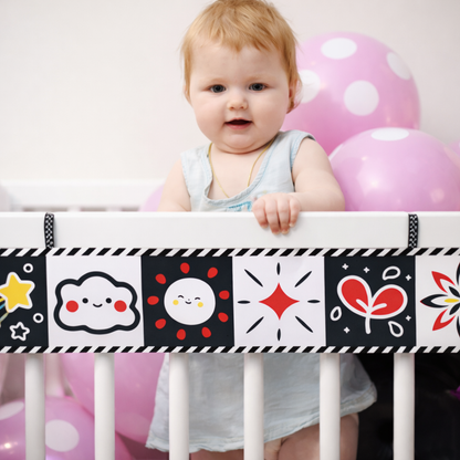 High Contrast Baby Sensory Cloth Book Montessori Toy | Zantrix