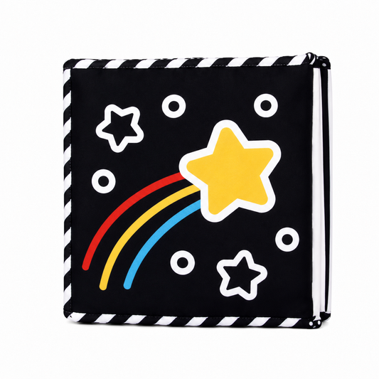 High Contrast Baby Sensory Cloth Book Montessori Toy | Zantrix