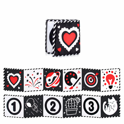 High Contrast Baby Sensory Cloth Book Montessori Toy | Zantrix