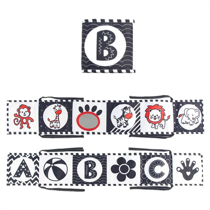 High Contrast Baby Sensory Cloth Book Montessori Toy | Zantrix