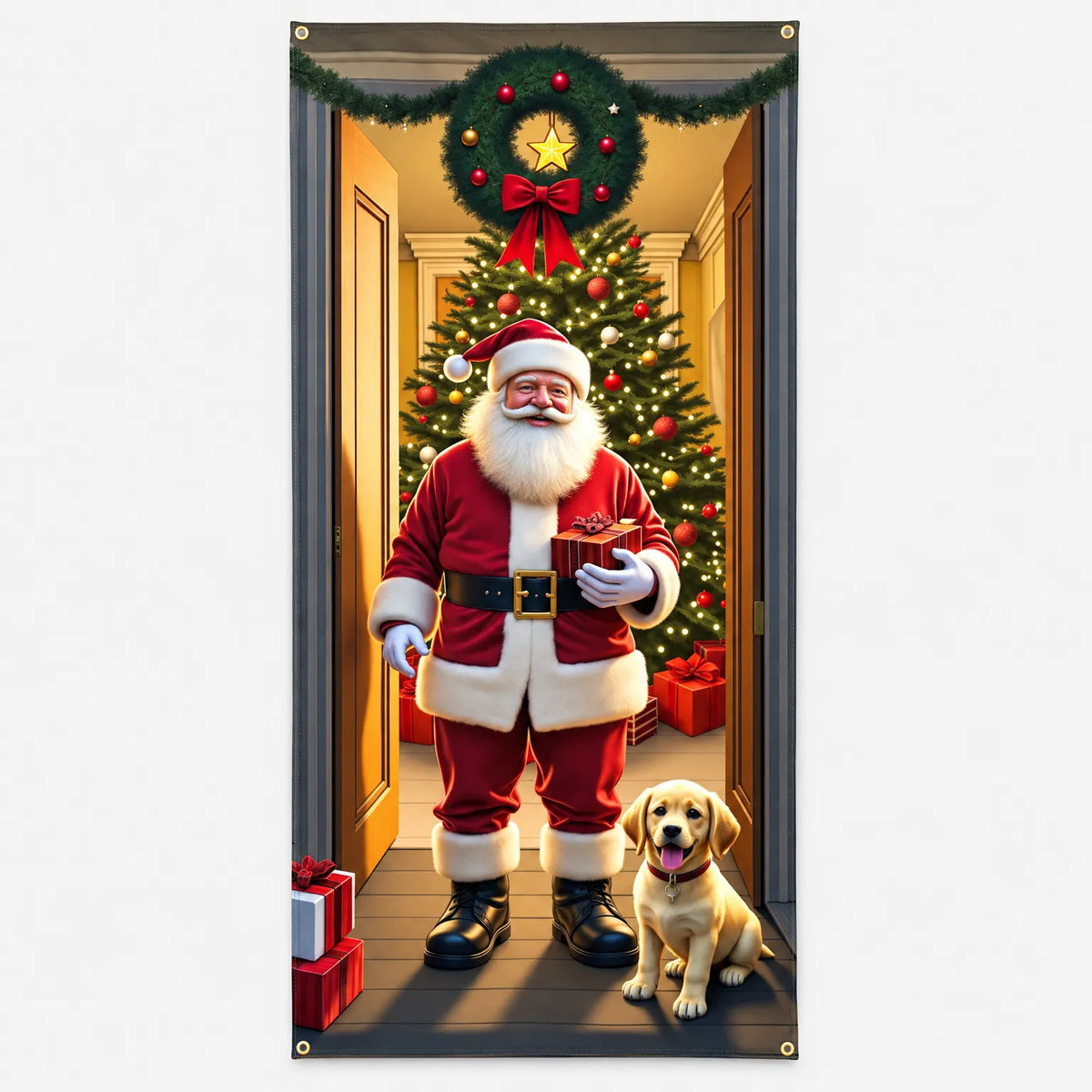 Holiday Christmas Entry Door Cover