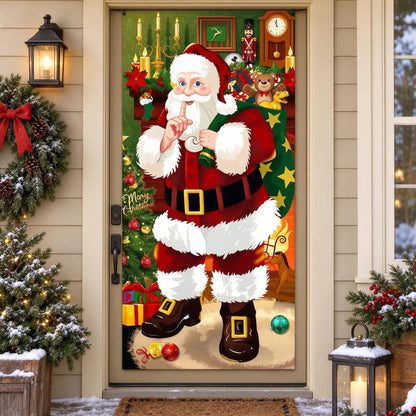 Holiday Christmas Entry Door Cover