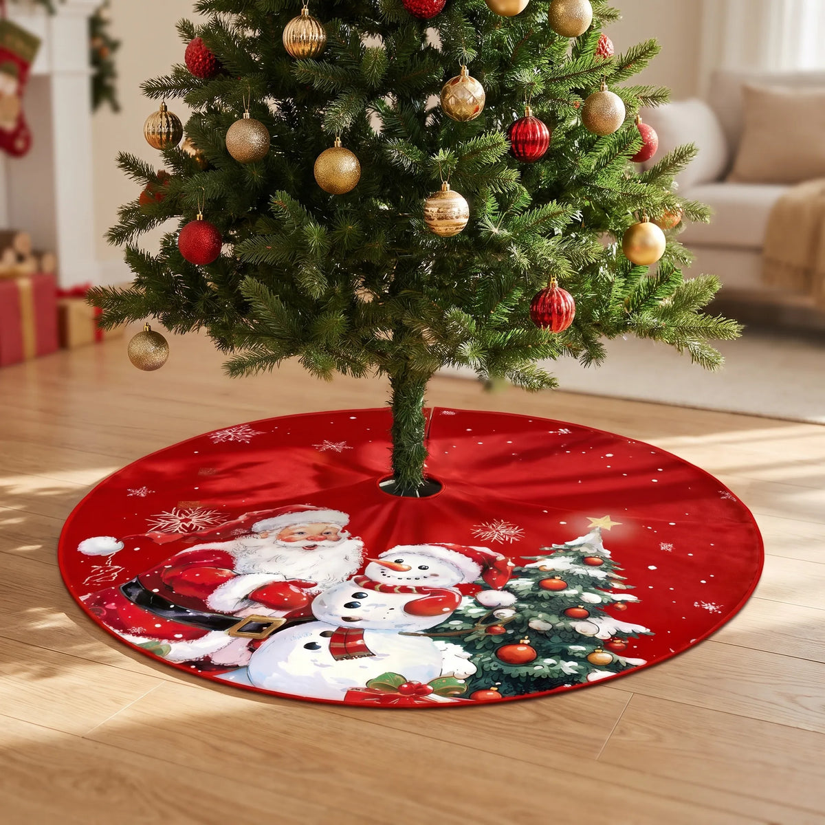 Holiday Christmas Tree Skirt Mat
