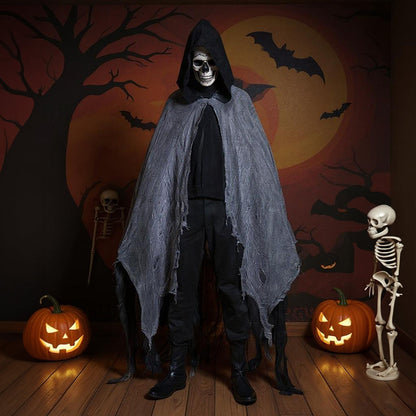 Hooded Halloween Grim Reaper Costume Cloak