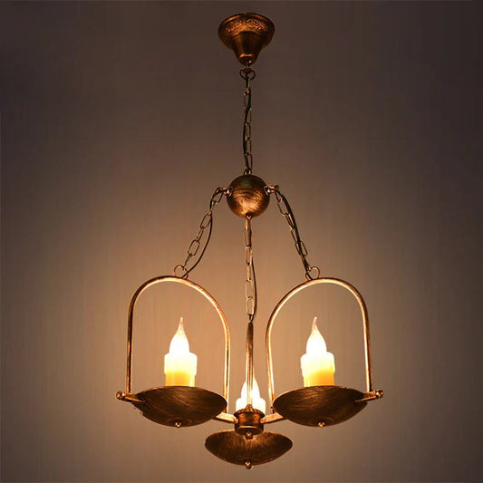 Industrial Bronze Metal Candle Pendant Light Dining | Alisse
