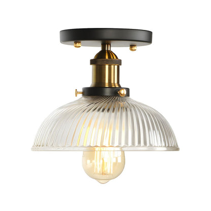 Industrial Glass Semi Flush Ceiling Light | Lumorix