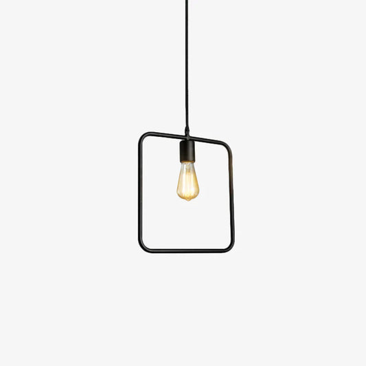 Industrial Metal Frame Pendant Light Fixture | Torvian