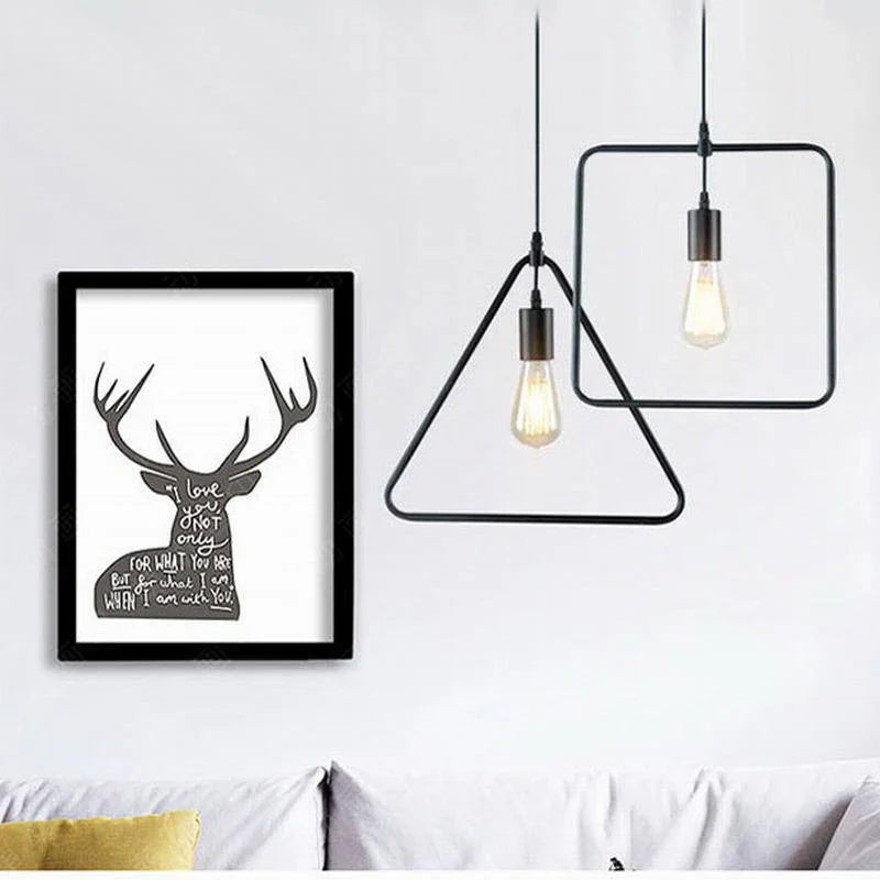 Industrial Metal Frame Pendant Light Fixture | Torvian