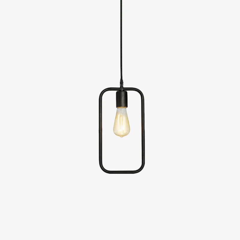 Industrial Metal Frame Pendant Light Fixture | Torvian