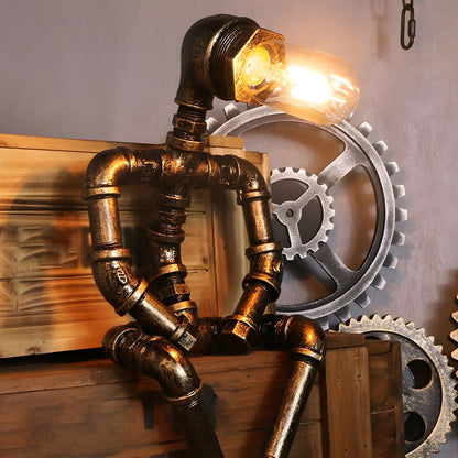 Industrial Metal Pipe Design Table Lamp | Ravako
