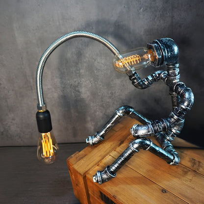 Industrial Metal Steampunk Table Lamp | Skandiq
