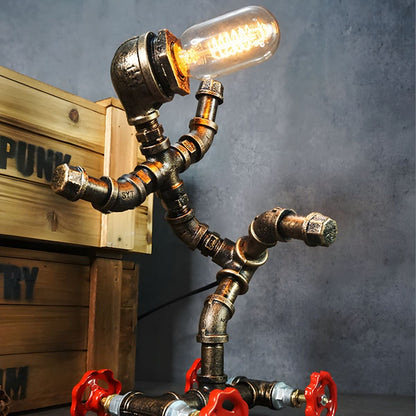 Industrial Metal Table Lamp Steampunk Style | Aurilo
