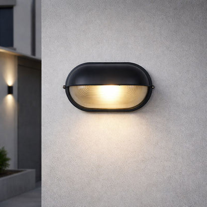 Industrial Outdoor Metal Glass Wall Light | Marvex