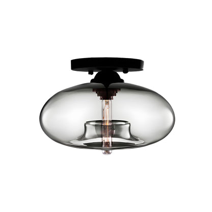 Industrial Oval Glass Shade Ceiling Light | Avelora