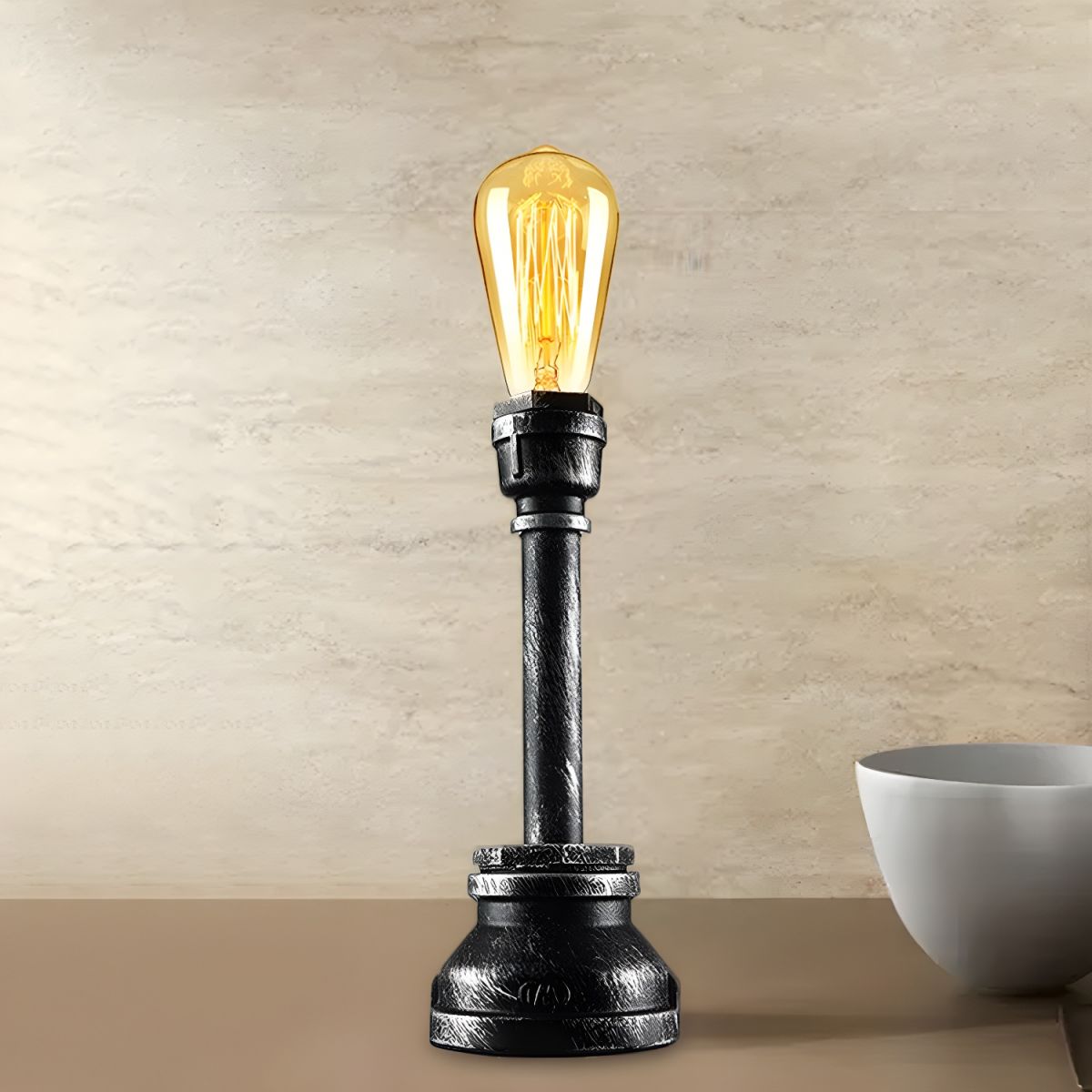 Industrial Pipe Design Table Lamp | Lumiss