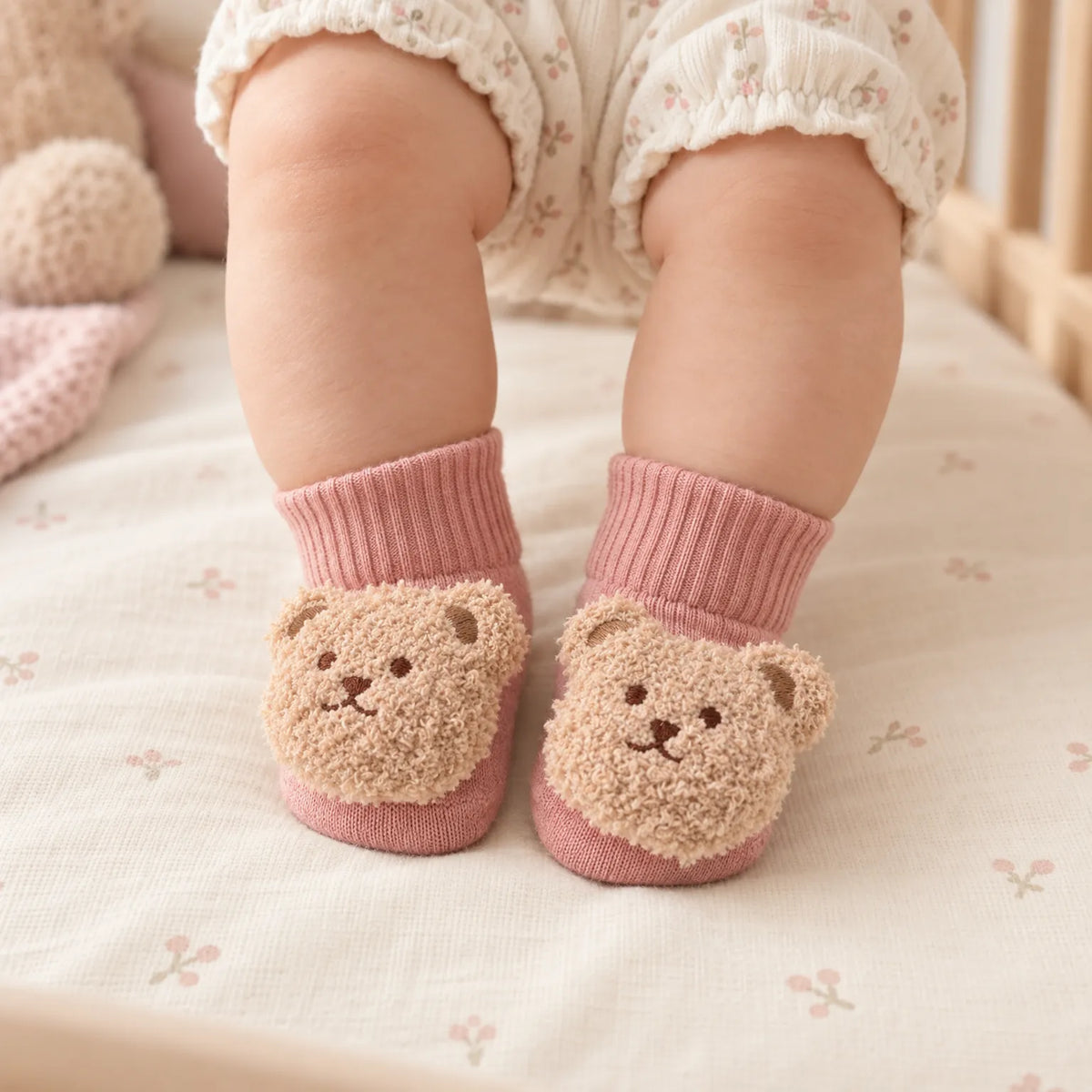 Infant 3D Plush Bear Socks
