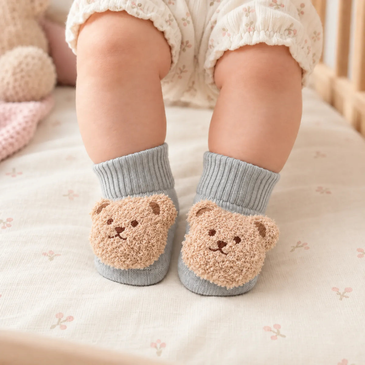Infant 3D Plush Bear Socks
