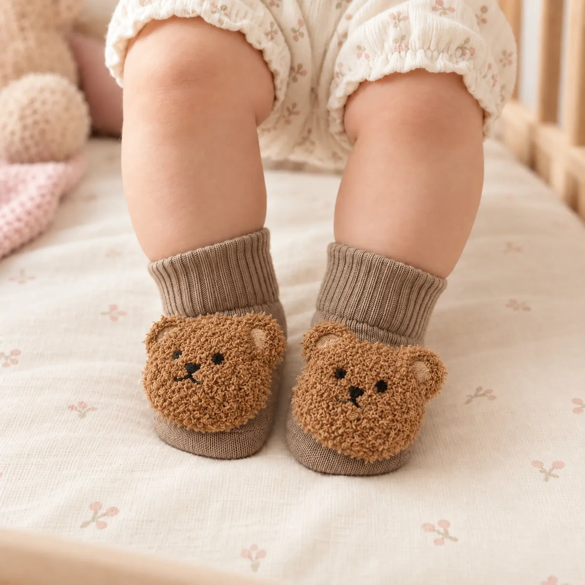 Infant 3D Plush Bear Socks