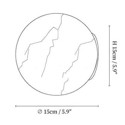 Japandi Alabaster Globe Wall Sconce Light Fixture | Alabrix