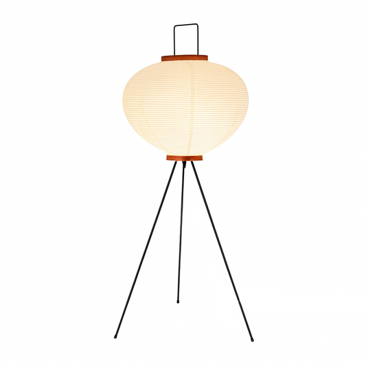 Japanese Rice Paper Floor Lamp with Metal Frame Design | Gelvino