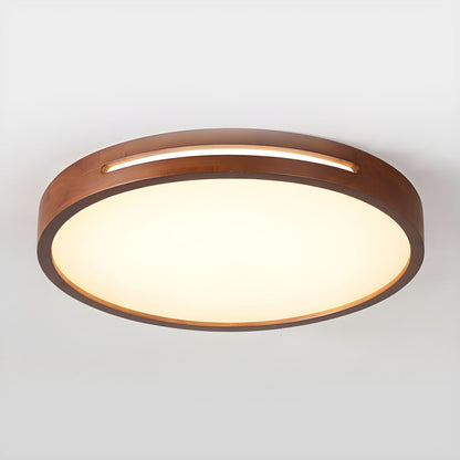 Japanese Wood LED Flush Ceiling Light | Lumzor