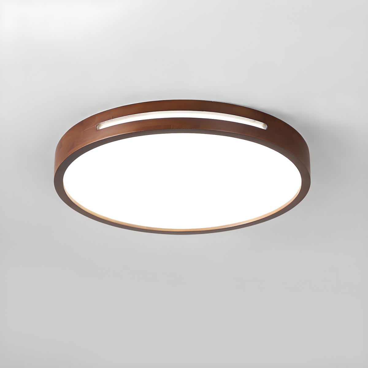 Japanese Wood LED Flush Ceiling Light | Lumzor