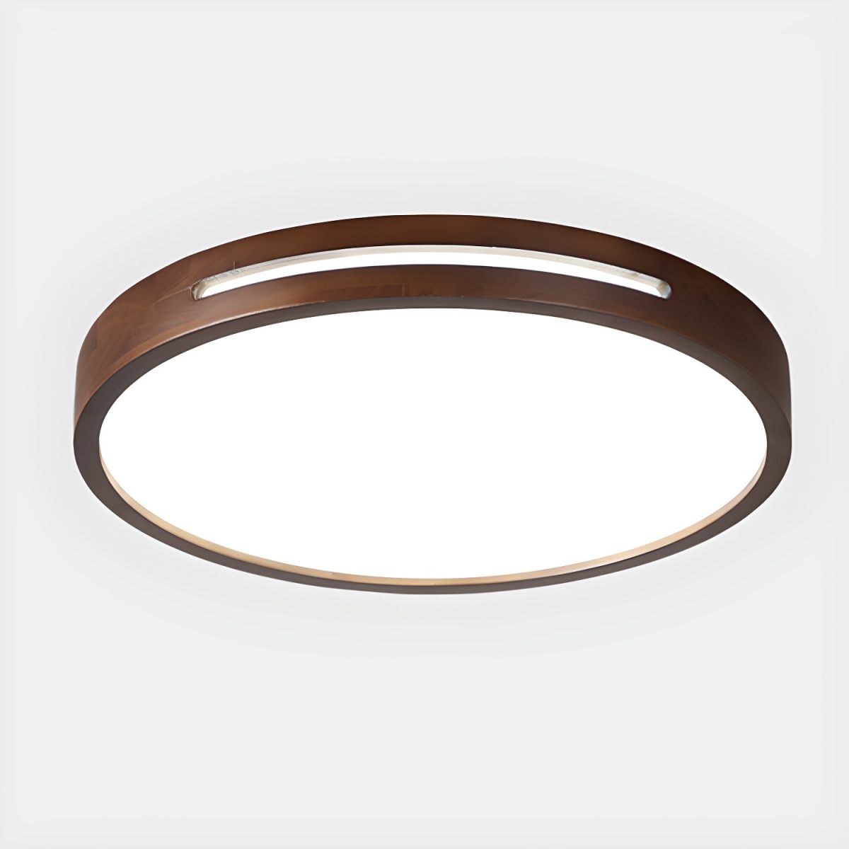 Japanese Wood LED Flush Ceiling Light | Lumzor