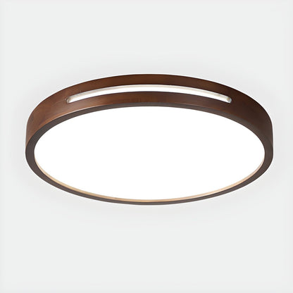 Japanese Wood LED Flush Ceiling Light | Lumzor