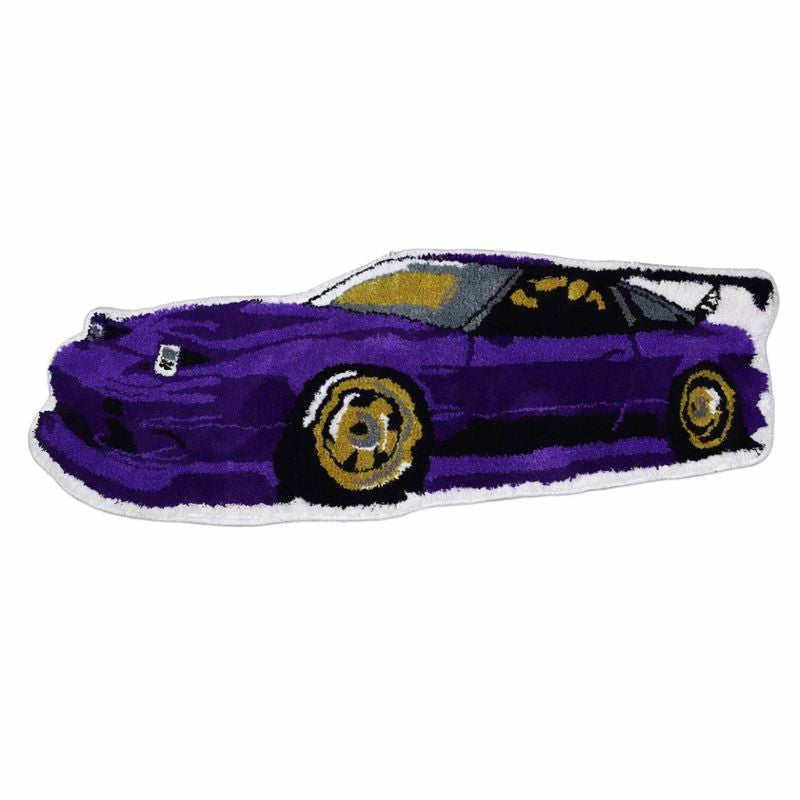 Kids Car Shaped Wool Playroom Rug Cartoon Floor Decor | Zelmio