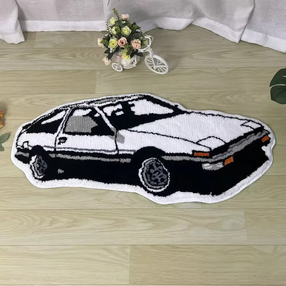 Kids Car Shaped Wool Playroom Rug Cartoon Floor Decor | Zelmio