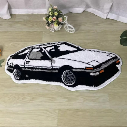 Kids Car Shaped Wool Playroom Rug Cartoon Floor Decor | Zelmio