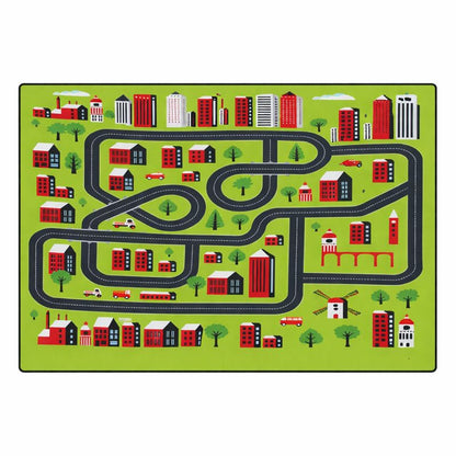 Kids City Road Traffic Map Play Mat Indoor Rug | Travico