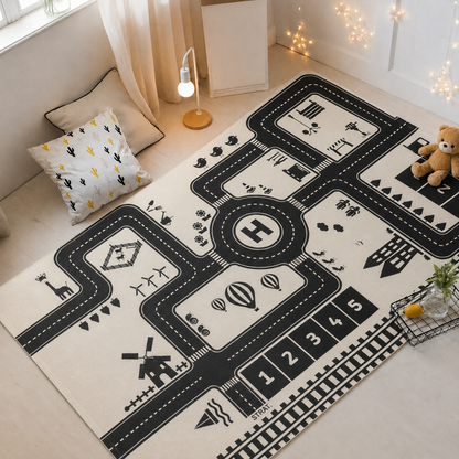 Kids City Traffic Road Map Play Mat Indoor Floor Play | Calvion