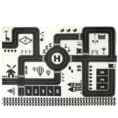 Kids City Traffic Road Map Play Mat Indoor Floor Play | Calvion
