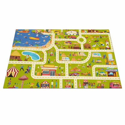 Kids City Traffic Road Play Mat Rug for Indoor Playrooms | Norelic