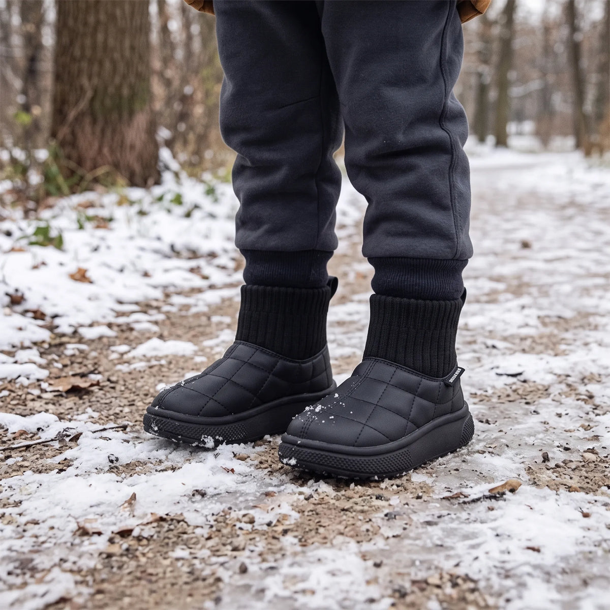 Kids Quilted Winter Snow Boots