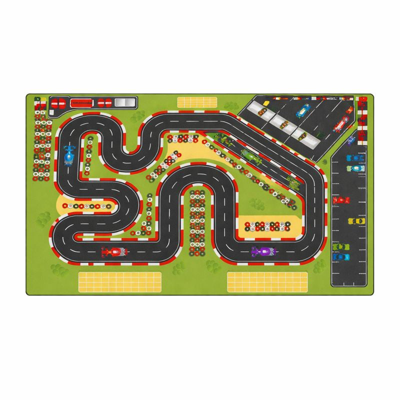 Kids Road Pattern Play Mat Polyester Childrens Room Decor | Vantelo