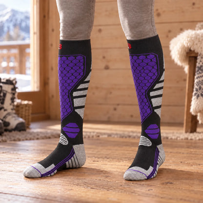 Knee-High Winter Ski Socks