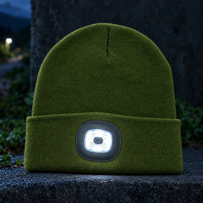 Knit Beanie With Integrated Light